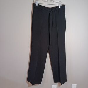 Chico’s Pants The Ultimate Fit Wide Leg Tie Belt Stretch in Black Size 1 / 8 M